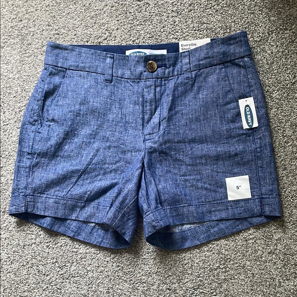 NWT Old Navy 5” Linen Shorts Sz 2
